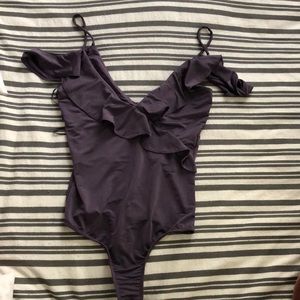 Ruffle off the Shoulder Bodysuit